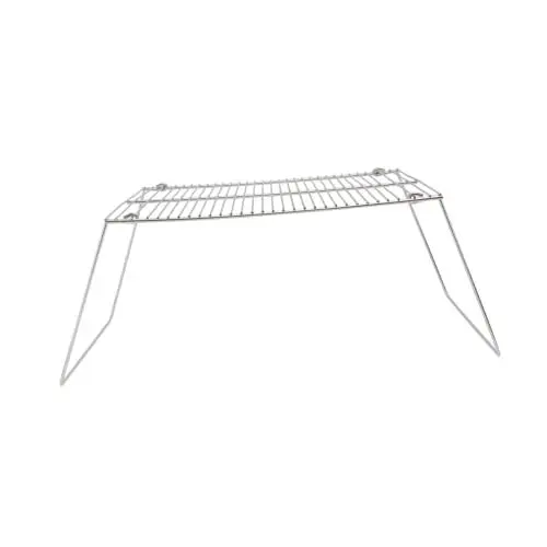 Produktbild: Abaodam 1 Stück tragbarer Grill Grillzubehör Kochen braten Camping-Kochgeschirr montiert Gestell schwenkgrill Brennholzbrenner Outdoor-Grillständer Rostfreier Stahl Silver