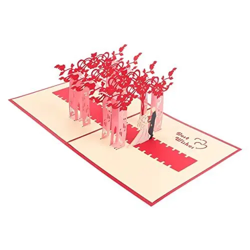 Produktbild: Abaodam Kreative 3d-papierschnitzerei-hochzeitskarten Einladende Grußkarten Für Paare Einzigartige Hochzeitseinladungen