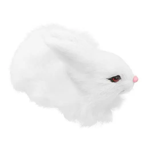 Produktbild: Abaodam 1stk Simulation Plüschkaninchen Hase Spielzeugfigur Hasenfigur Aus Kunstpelz Lebensechtes Kaninchen Realistischer Hasenplüsch Kaninchen Stofftier Osterhasenfigur Weiß