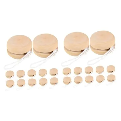 Produktbild: Abaodam 24 STK Yoyo-Ball basteln für Kinder bastelmaterial für Kinder Party-Yo-Yo Outdoor-Spielzeug für Kinder Jo-Jo-Bälle als Spielzeug Jo-Jo-Bälle zeichnen Kinder malen Spielzeug hölzern