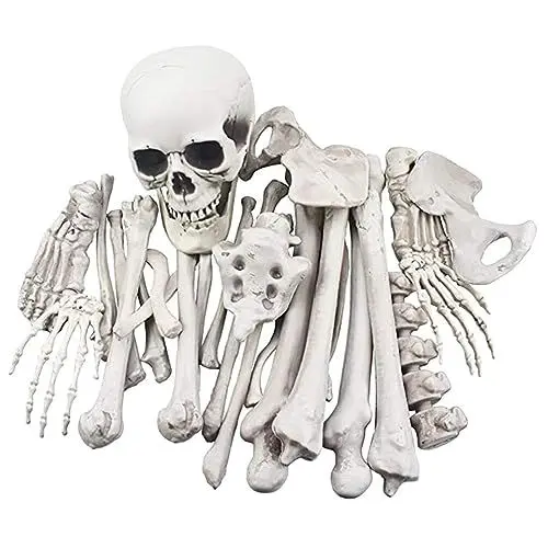 Produktbild: Abaodam 28 Stück Halloween-Skelettknochen Und -Dekoration Menschliches Skelett Für Spukhaus Rasen Hofdekoration Gruselige Szene