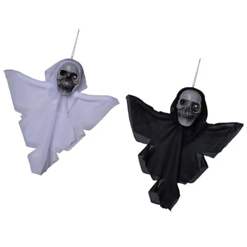 Produktbild: Abaodam 2St Aufhängende Geisterfigur hängende Geisterdekoration gruselige Halloween-Requisiten Halloween deko Halloween-Dekoration hängender Geist Geisterornament für den Haushalt Plastik