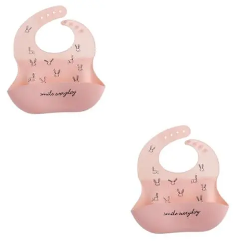 Produktbild: Abaodam 2St -Lätzchen kinderlätzchen bibs babyersausstattung wc products -Sabber-Lätzchen Kinderessen schönes Babylätzchen Silikonlätzchen für Babys Kieselgel Rosa