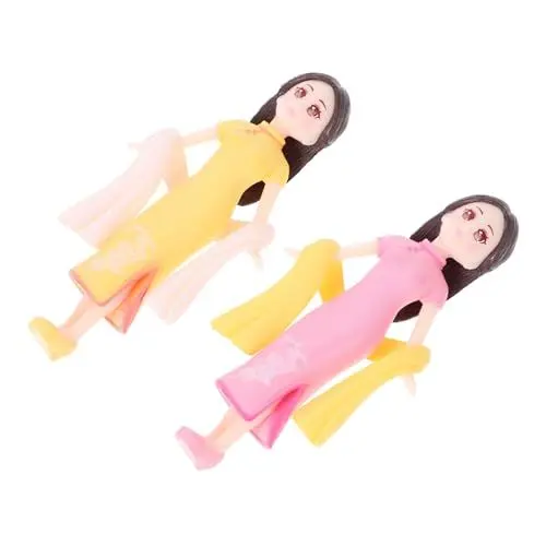 Produktbild: Abaodam 2St Mikro-Landschaftspuppe japanische chinesische Wohnkultur chinesische Cheongsam-Puppe Puppe für Zuhause Puppe aus Harz Schreibtisch Kimono Geschenk Senfkörner Mädchen Figur