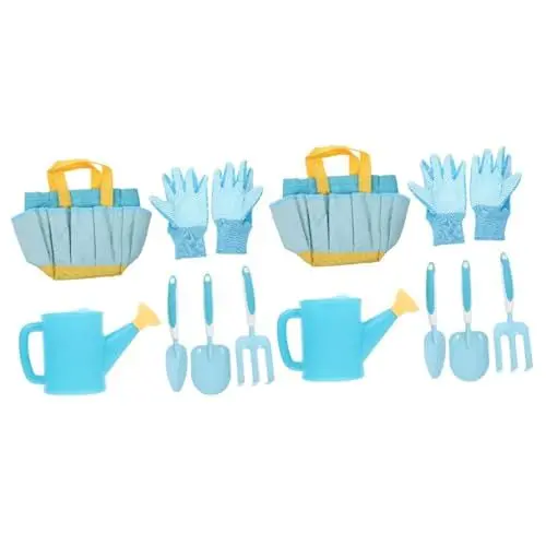 Produktbild: Abaodam 2 Sätze Gartenwerkzeug-Set Mini-gartenhandwerkzeuge Garten Handschaufel Kinderanzug Massenspielzeug Für Kinder Bastelset Für Kinder Kinderanzüge Kindergarten-pflanzrechen Pp Blue