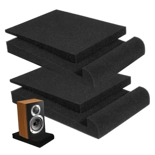 Produktbild: Abaodam 2 Stück Antivibrations Schwammpolster Akustikschaumstoffplatte Schalldichte Wand Schalldichter Schaumstoff Schallständer Schalldämmungs Isolationspolster Schalldämmung Akustik