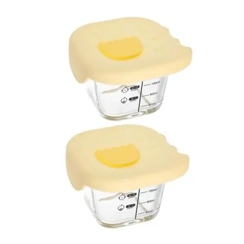 Produktbild: Abaodam 2 Stück Frischhaltedosen Mit Deckel 230 Ml Glasgläser Zur Lebensmittelzubereitung Mikrowellengeeignet Für Gedämpfte Suppe Luftdichte Schüssel Tragbarer Reisbehälter Aus Glas