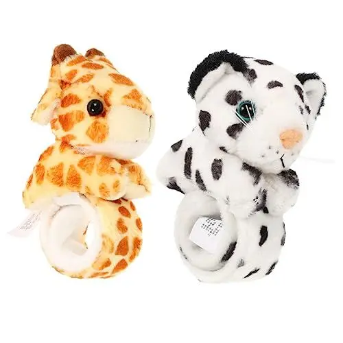 Produktbild: Abaodam Kinder-schlagarmbänder – 2 Stück Armbänder Mit Tiermotiven Lustige Und Stylische Partygeschenke Aus Plüsch Bequemes Armband
