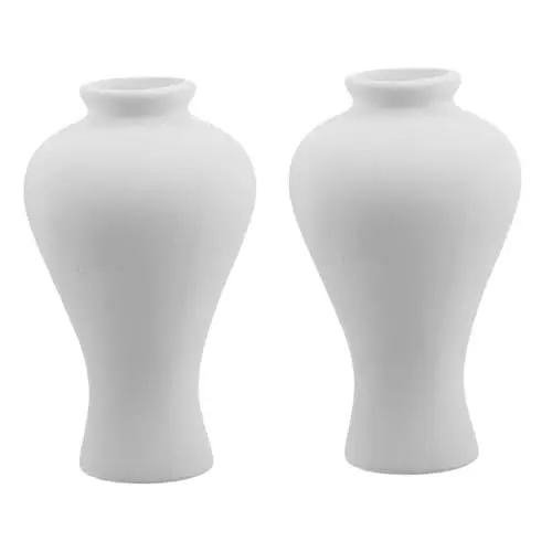 Produktbild: Abaodam 2 Stück Keramik für Jungen und Mädchen Dekorative Blumenkeramik für Die Inneneinrichtung Weiße Keramikknospen für Hochzeitsmittelstücke