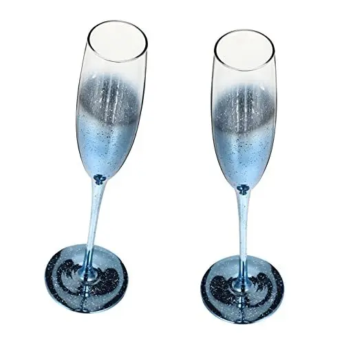 Produktbild: Abaodam 2st Farbige Sektgläser Kelch-cocktailgläser Hochzeits-champagnergläser Untertassen Weingläser Weinkelche Gläser Sektflöten Gläser Whisky-gläser Trompete Kristallglas
