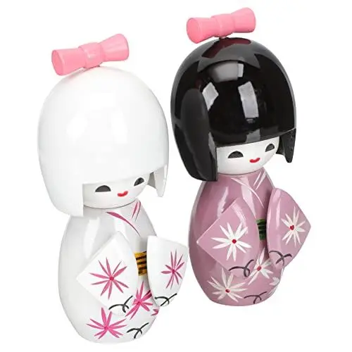 Produktbild: Abaodam 2st Kimono-Puppe Wohnungseinrichtung Japanische Geschenke Geisha-sammelfigur Sammlerpuppen Wohnkultur Japanische Holzpuppen Asiatische Geisha-Figur Hölzern Mädchen Senfkörner