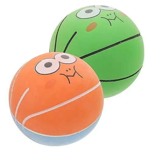 Produktbild: Abaodam 2st Mini-basketballspielzeug Tragbare Sprungbälle Anti-Stress-hüpfbälle Lustige Springende Bälle Farbige Springbälle Kinder Hüpfen Mit Bällen Farbige Sprungbälle Gummi