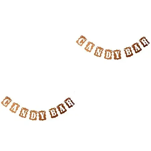 Produktbild: Abaodam 2st Schokoriegel Briefbanner Süßigkeitenwagen Jubiläumsbanner Barwagen Süße Zange Wimpelkette Dekoration Für Hochzeitsbanner Hochzeitsfahnen Süße Gläser Braut Buchstabe Tisch