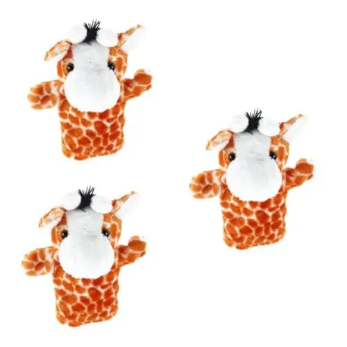 Produktbild: Abaodam 3St Geschichten erzählendes Spielzeug interaktives Spielzeug kinderzimmerdeko Fantasiespielzeug Soft Toy Cartoon-Handpuppe Cartoon-Plüschtier Kinderhandschuh Handpuppe Tierfigur