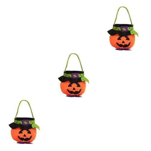 Produktbild: Abaodam 3St Halloween-Süßigkeitsbeutel halloween handtasche halloween tragetasche Halloween-Geschenkbeutel Kürbis-Bonbontüten Handtaschen Halloween-Aufbewahrungstaschen Stofftaschen Kind