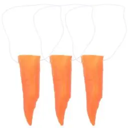 Produktbild: SAFIGLE Ostern-Karottennasen im 3er-Pack: Schneemann-Nasen-Set – Weihnachtsdeko-Accessoires aus weichem Schaumstoff für Kinderbastelarbeiten und Winterfest-DIY