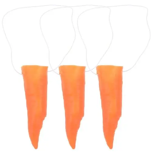 Produktbild: SAFIGLE Ostern-Karottennasen im 3er-Pack: Schneemann-Nasen-Set – Weihnachtsdeko-Accessoires aus weichem Schaumstoff für Kinderbastelarbeiten und Winterfest-DIY