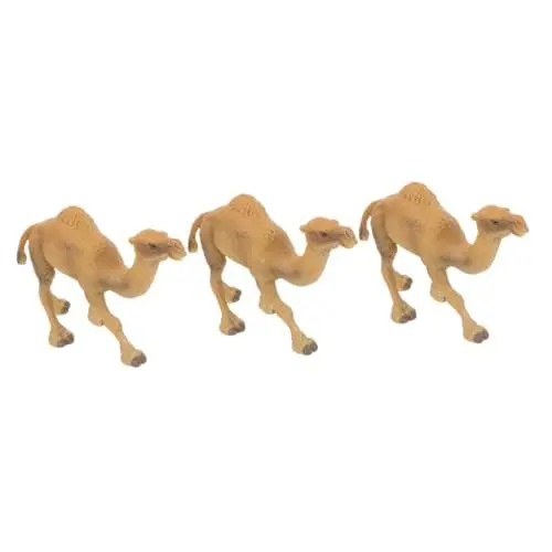 Produktbild: Abaodam Kunststoff Kamel 3st Simulation Kamel Modell Miniaturen Kamel Kinderanzug Kinderspielzeug Spielzeuge Desktop-Dekoration Cartoon-Kamel-Handwerk Wild Statue Puppe Dekorationen Schmücken Plastik