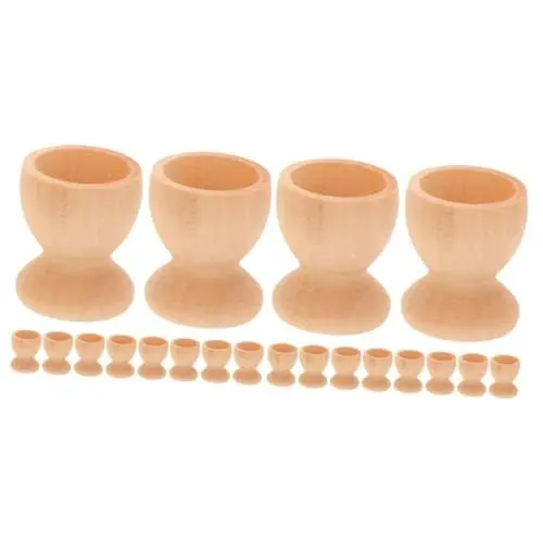 Produktbild: Abaodam 3 Sätze Eierablage Ostern Eierbecher Easter Egg Decoration Holz Ostereierständer Bemalen Eierbecher Kinder Küche Eierhaltebecher Eierbecher Bemalen Für Kinder Hölzern 10 Stück * 3