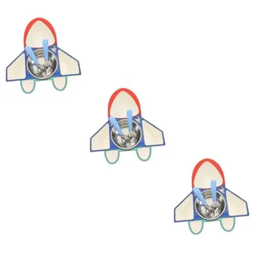 Produktbild: Abaodam 3 Sätze Flugzeug-Schüssel für Kinder Flugzeug für Kinder Kinderflugzeug Babygeschirr Kinderbesteck kinderteller set kinder besteckset kreative Flugzeugplatte Speiseteller pp