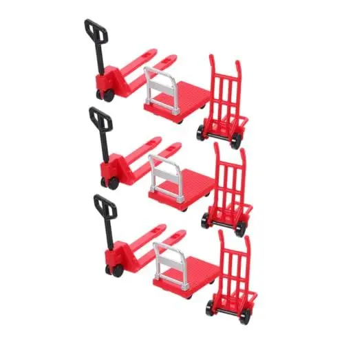 Produktbild: Abaodam 3 Sätze Miniaturisierte Baustellenfahrzeuge Teiliges mit Gabelstapler Plattformwagen und Verkehrshütchen Realistische Modelle für Kreative und DIY Projekte Sicher und Vielseitig