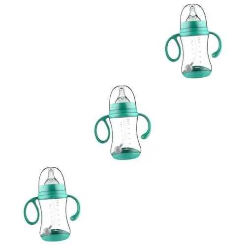 Produktbild: Abaodam 3st Nuckelflasche Babyflasche -stillflasche Säuglingsflasche Babynahrung Säuglingsmilchflasche Futterbehälter Für Neugeborene Säuglingsbedarf Pp Produkte Kind Breiter Mund