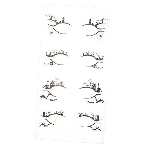 Produktbild: Abaodam 4 Paar Temporäre Eyeliner-aufkleber Mit Spinnennetz- Für Halloween-make-up-tools Selbstklebende Eyeliner-aufkleber Für Frauen Lidschatten-aufkleber Einfache Anwendung