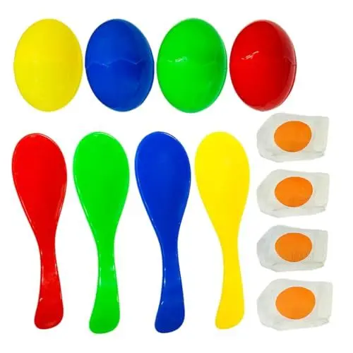 Produktbild: Abaodam Löffelrennen-Spiel Spielzeug Für Kinder Balance-löffel Aus Kunststoff Kinderspielzeug Für Osterpartys Spiele Im Freien