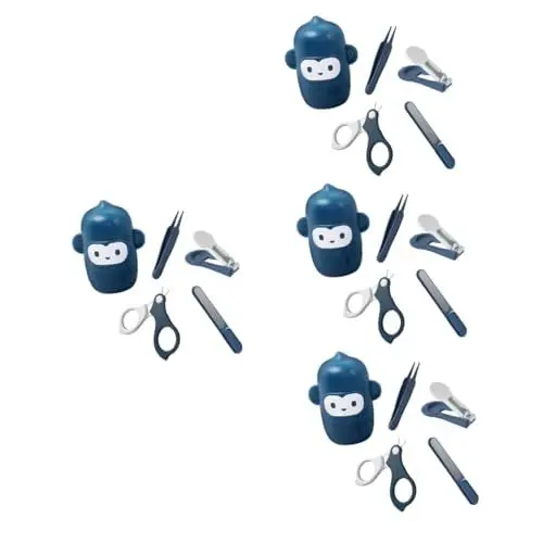 Produktbild: Abaodam 4 Sätze Nagelknipser-Set Anzug für Kleinkinder Nagelknipser für Babys Nagelpflegeset Pediküre-Set nagelknipser -nagelfeile -Nagelschneider-Kit Clipper Abs Blue