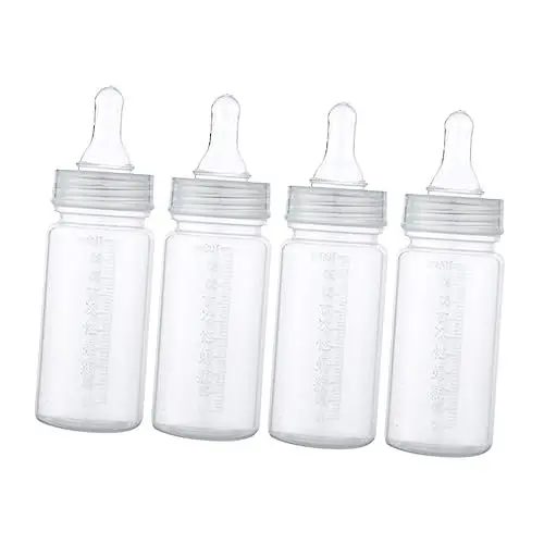 Produktbild: Abaodam 4 Stück Babyflasche Aus Kunststoff Babyflaschen 0–3 Monate Stillflasche Mit Babymilch Flasche Neugeborenen Milchflasche