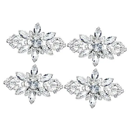 Produktbild: Abaodam 4 Stück Hochzeitsschuhe Für Damen Damenteile Schuh-bling-clips Schuhschmuck Aus Strass Strass-schuh Strass Schuhclip Schuhschmuck Aus Kristall Brautschuhe Fräulein Krawatte