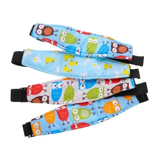 Produktbild: Abaodam 4 Stück Kinderwagen Kleinkind Auto sicherheitsarmband kinder kinderschutzgurt kindersitz Kopfstütze für Autositze Kopfstütze für den Kleinkindsitz reine Baumwolle
