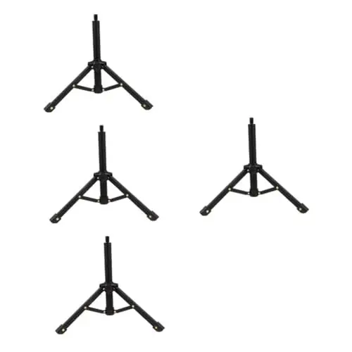 Produktbild: Abaodam 4 Stück Mikrofonständer Stativ Für Kamera Kleines Mikrofon Mikrofon-stativ-ständer-schreibtisch Desktop-handyhalter Verstärker Stehen Mikrofonstativ-tischständer Legierung Black