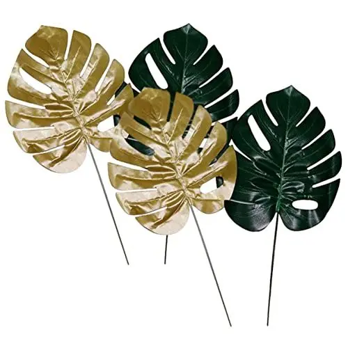 Produktbild: Abaodam 4 Stücke Künstliche Gefälschte Faux Anlage Für Hochzeit Decor Faux Blätter Für Dschungel Party