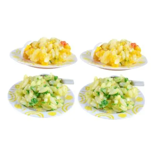 Produktbild: Abaodam 4 Stück Simulierter gebratener Reis Küche Home Party Dekoration Miniatur-Food-Modell spielzeugküche Toy Kitchen Lebensmittelspielzeug für Kinder Miniatur-Dinge Spielzeugnahrung PVC