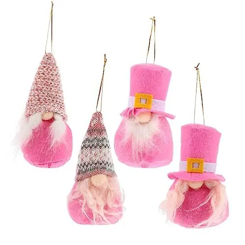 Produktbild: Abaodam 4 Stück Waldmann-Ornamente Weihnachtsverzierung Plüschzwergfigur Gnom Weihnachtsschmuck Weihnachtspuppe Ohne Gesicht Gnom Drehleier Akkordeon Haushalt Plüsch + Vliesstoff