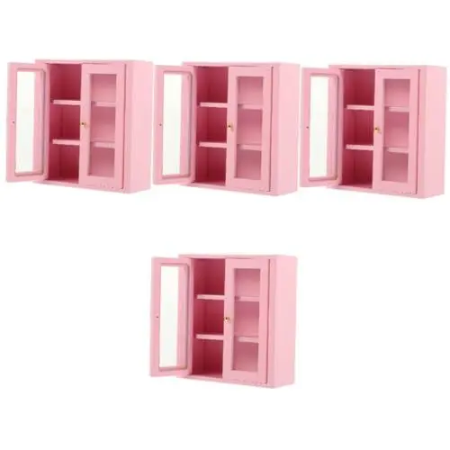 Produktbild: Abaodam 4 Stücke Realistische Miniatur Schrank Für Puppenhaus 1/12 Miniatur Möbel Set
