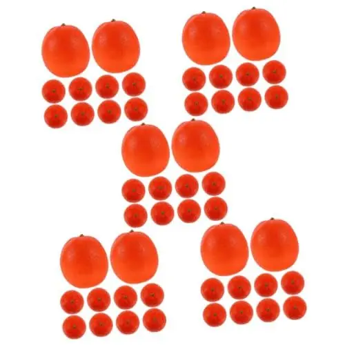 Produktbild: Abaodam 50 Stück Obst-Modell Orangefarbene Accessoires für zu Hause Fotografie Prop Obst Dekor Wohnkultur Nachahmung von Orangen als Verzierung gefälschte Fruchtmodelle Fenster schmücken