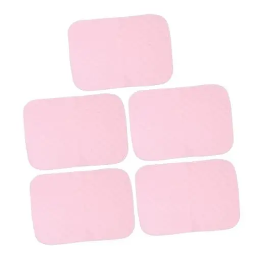 Produktbild: Abaodam 5St Urin-Pad Wickelauflagen wasserdichter Matratzenschoner Wickelunterlage matratze babymatratze Babybettauflage Windeleinlagen aus Öko-Baumwolle Ökologische Baumwolle Rosa