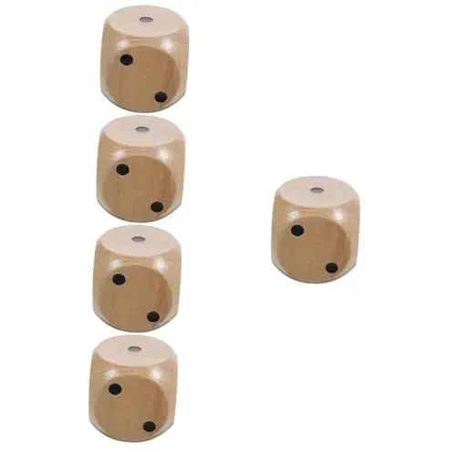 Produktbild: Abaodam 5St große Würfel taschenspiele Pocket Game familienspiel Family Game spielewürfel Spiele aus Holz Match Holzwürfel Spiel Würfel Spiellehrwürfel Würfel für Spiel Holz Spiel requisit