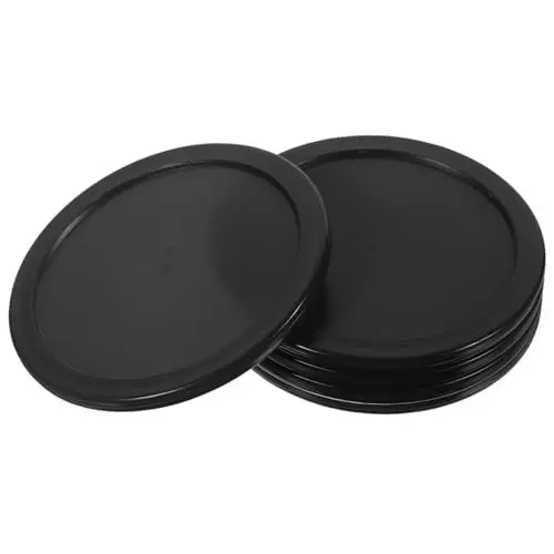 Produktbild: Abaodam 5st Hockeyzubehör Airhockey-Pusher Airhockeytisch Für Erwachsene Eishockey-Puck Airhockeytisch Für Sling-Puck-Spiel Airhockey-Pucks Airhockey-spieltisch Black Plastik