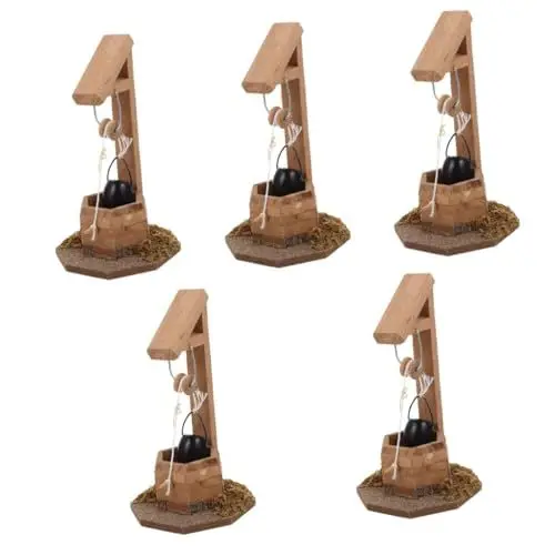 Produktbild: Abaodam 5st Mini-Garten Im Freien Lebendige Gartendekoration Kidcraft-spielset Wunschbrunnen Dekorativer Miniaturbrunnen Dekorativer Brunnen Kind Cosplay Holz Puppenhaus