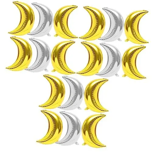 Produktbild: Abaodam 60 STK Eid-Ballon-Set Heliumtank Für Ballons Eid Mubarak Partyballon Ramadan-Ballon Sternballons Mondförmige Luftballons Mondballon Baby Emulsion Dekorationen Aluminiumfolie