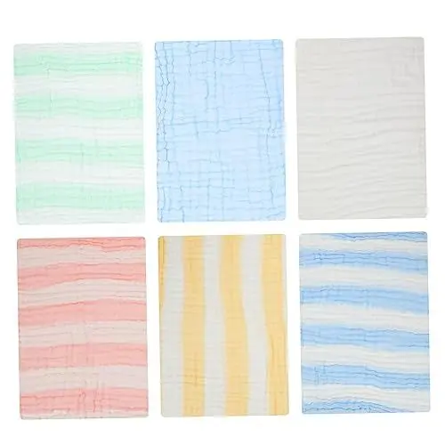 Produktbild: Abaodam 6St Baumwollhandtuch cotton towel absorbent towel Waschlappen für das Babygesicht Babyspeicheltuch Handtücher Badetuch saugfähiger Waschlappen saugfähige Tücher Gaze