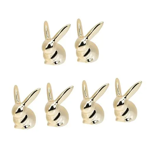 Produktbild: Abaodam 6 STK Kaninchen Aus Keramik Hasendekor Osterschmuck Ostern Schmücken Hasen-sammelfiguren Osterdekoration Mini Tierfiguren Desktop-Kaninchen-skulptur Winzig Einstellen Draussen Kind