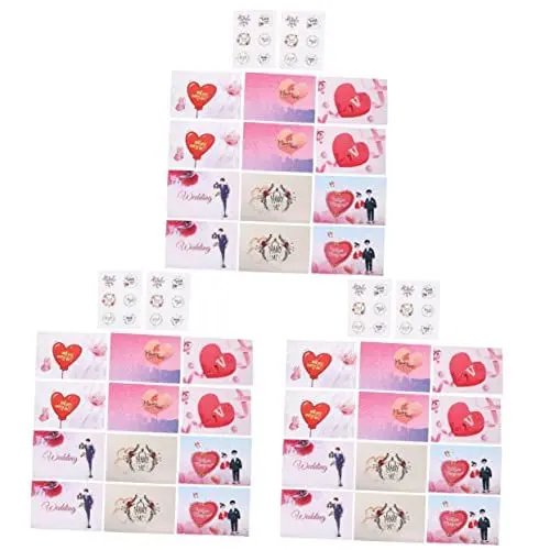 Produktbild: Abaodam 6 Sätze Hinweis Mit Umschlag Liebe Notizkarte Weihnachtskarte Schwester Dankbare Karte Junggesellenabschiedskarte Verlobungskarten Hochzeit Braut Papierstau Kartenhalter