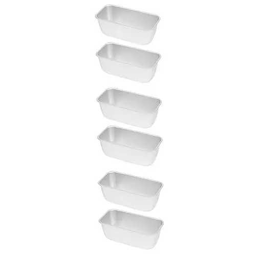 Produktbild: Abaodam 6 Stk Toastbox Aluminiumschale Donut-brötchen Mini-springform Käseform Noti Lo Pan Brotlaib Toast Backen Backform Aufbewahrungspfannen Praktische Toastschalen Gebäck Mit Deckel