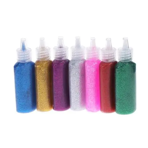 Produktbild: Abaodam 7-Teiliges Set glitzernder Flüssigkleber Farbiger Kleber Funkelnde Klebestifte Glitzerkleber für Kunst basteln für Kinder bastelmaterial für Kinder Stereokleber funkelnder Kleber