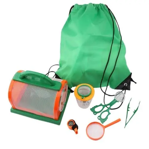Produktbild: Abaodam 7-teiliges Set Insektenbeobachtungsset Für Kinder Wanderinsekten Beobachten Werkzeuge Beobachten Beobachtung Von Wildinsekten Outdoor-beobachtung Green