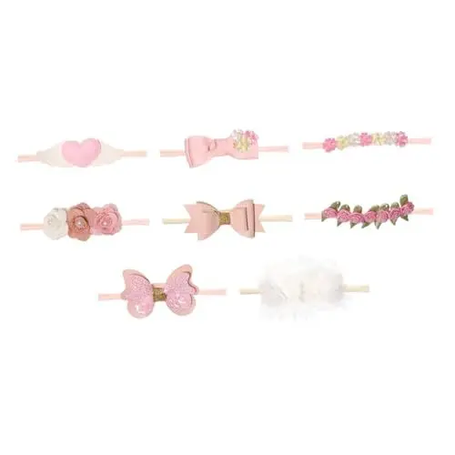 Produktbild: Abaodam 8stücke Blumen Stirnband Für Neugeborene Junge Mädchen Schleife Stirnband Blumen Schleife Für Junge Mädchen Und Kleine Haarschmuck Für Verschiedene Anlässe